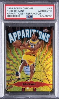 1998-99 Topps Chrome "Apparitions" Refractor #A1 Kobe Bryant (#050/100) - PSA AUTHENTIC